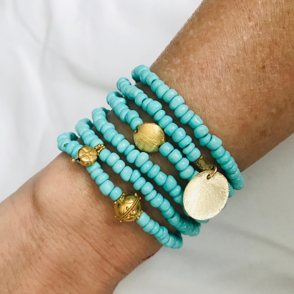 NEW⭐️Handmade Bracelets Turquoise and Gold Filled